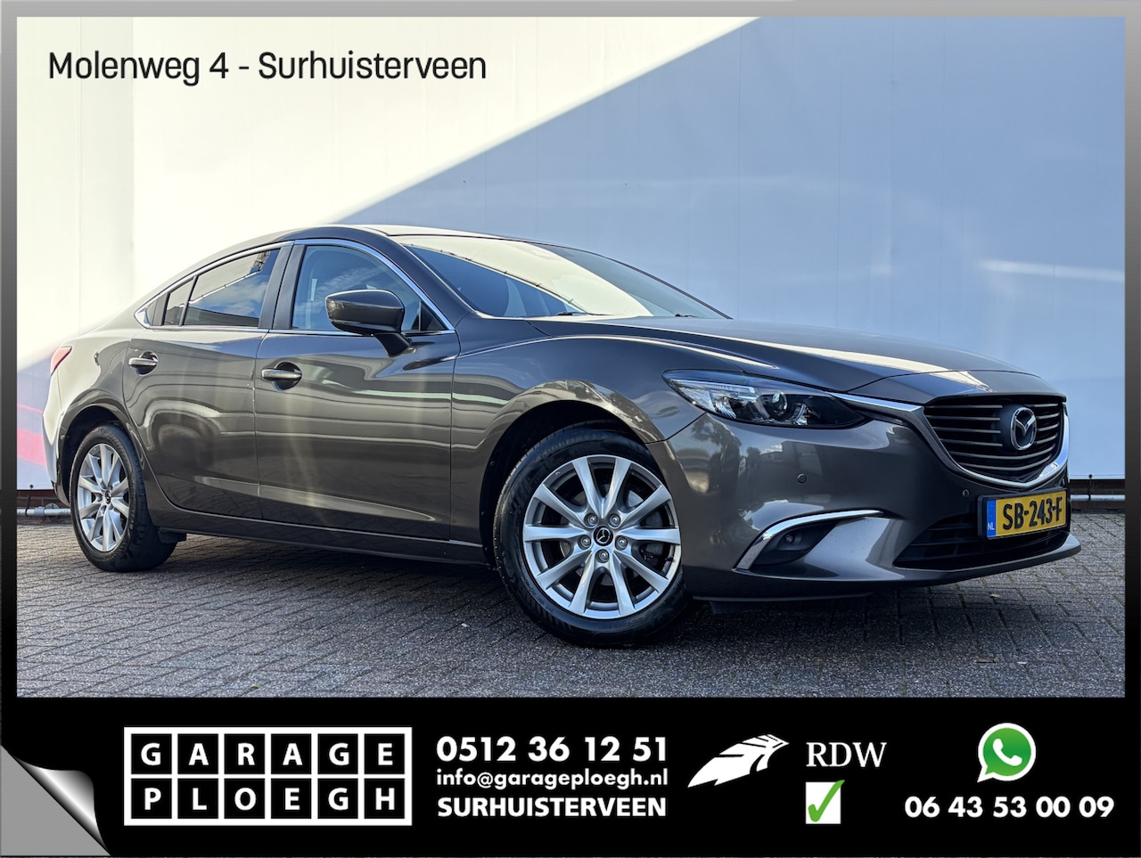 Mazda 6 - 2.0 SkyActiv-G 165 Skylease+ Trekhaak Cruise Carplay Stoelverwarming Navi Blis - AutoWereld.nl