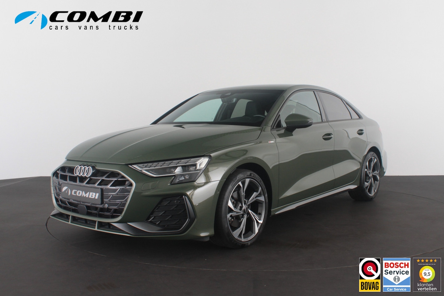 Audi A3 Limousine - 30TFSI MHEV S line Sport Edition > District Green/Leer/Full S line/18inch/ACC... - AutoWereld.nl