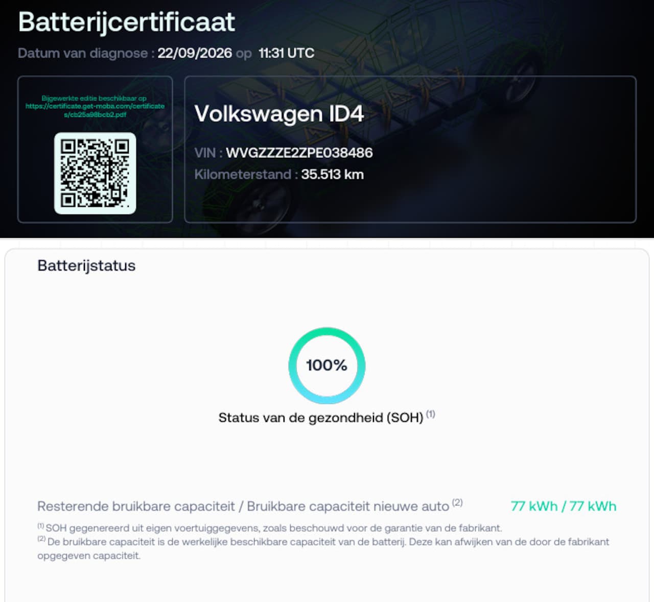 Volkswagen ID.4 - Pro Business 77 kWh SOH 100% elektrische achterklep keyless easy open klasse III alarm tra - AutoWereld.nl