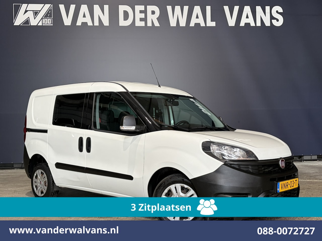 Fiat Doblò Cargo - 1.6 MJ 90pk L1H1 Euro6 Airco | 3-Zits | Navigatie | Apple Carplay | Android Auto Zijdeur, - AutoWereld.nl