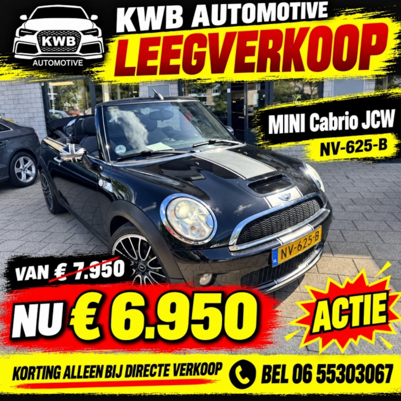 MINI Cabrio - 1.6 Cooper S JCW Origineel | Leer | Navigatie Uniek - AutoWereld.nl