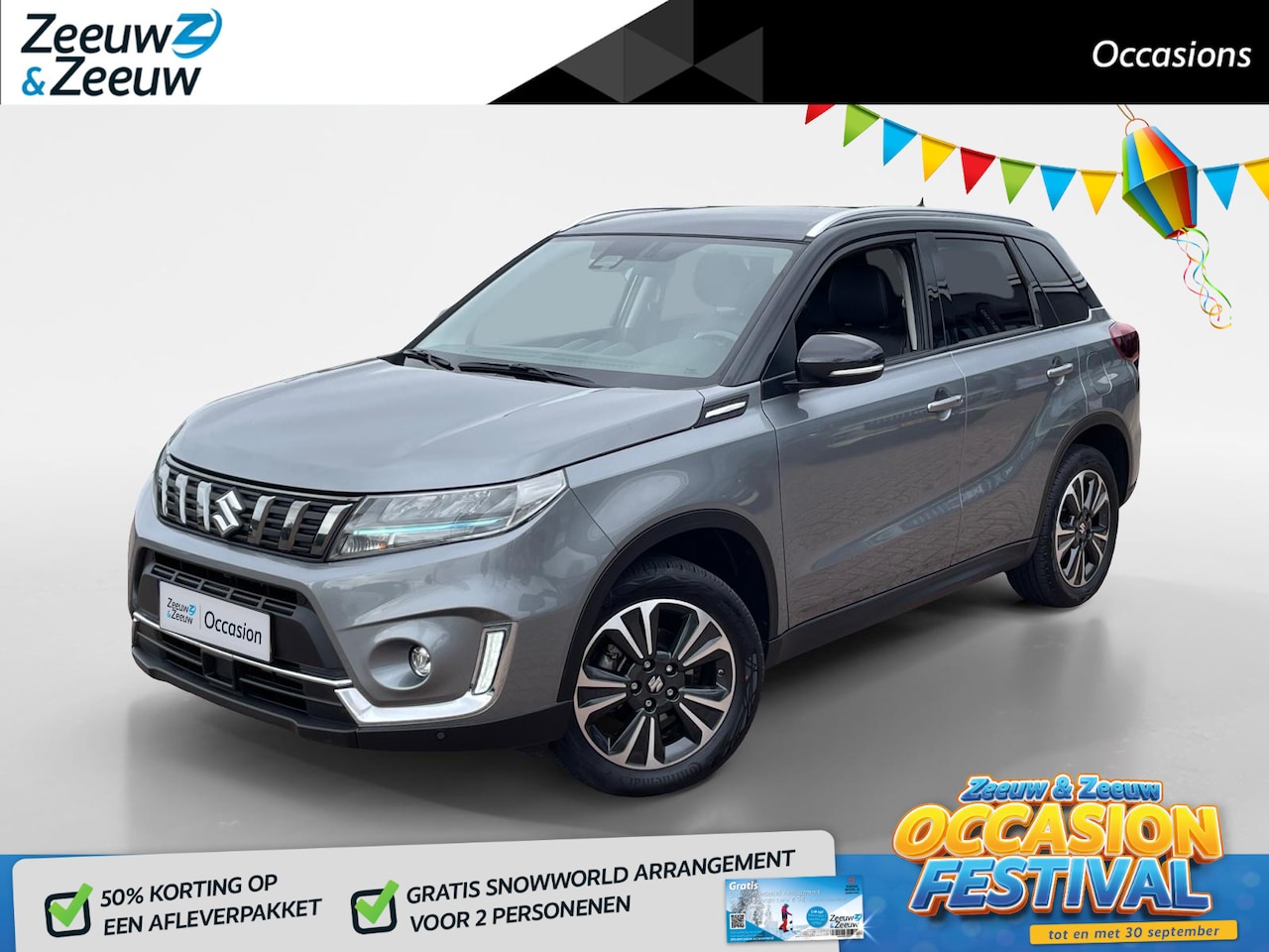 Suzuki Vitara - 1.5 Hybrid Style *Automaat*Navi+Camera*Adapt. Cruise Control*Stoelverwarming*Climate Contr - AutoWereld.nl