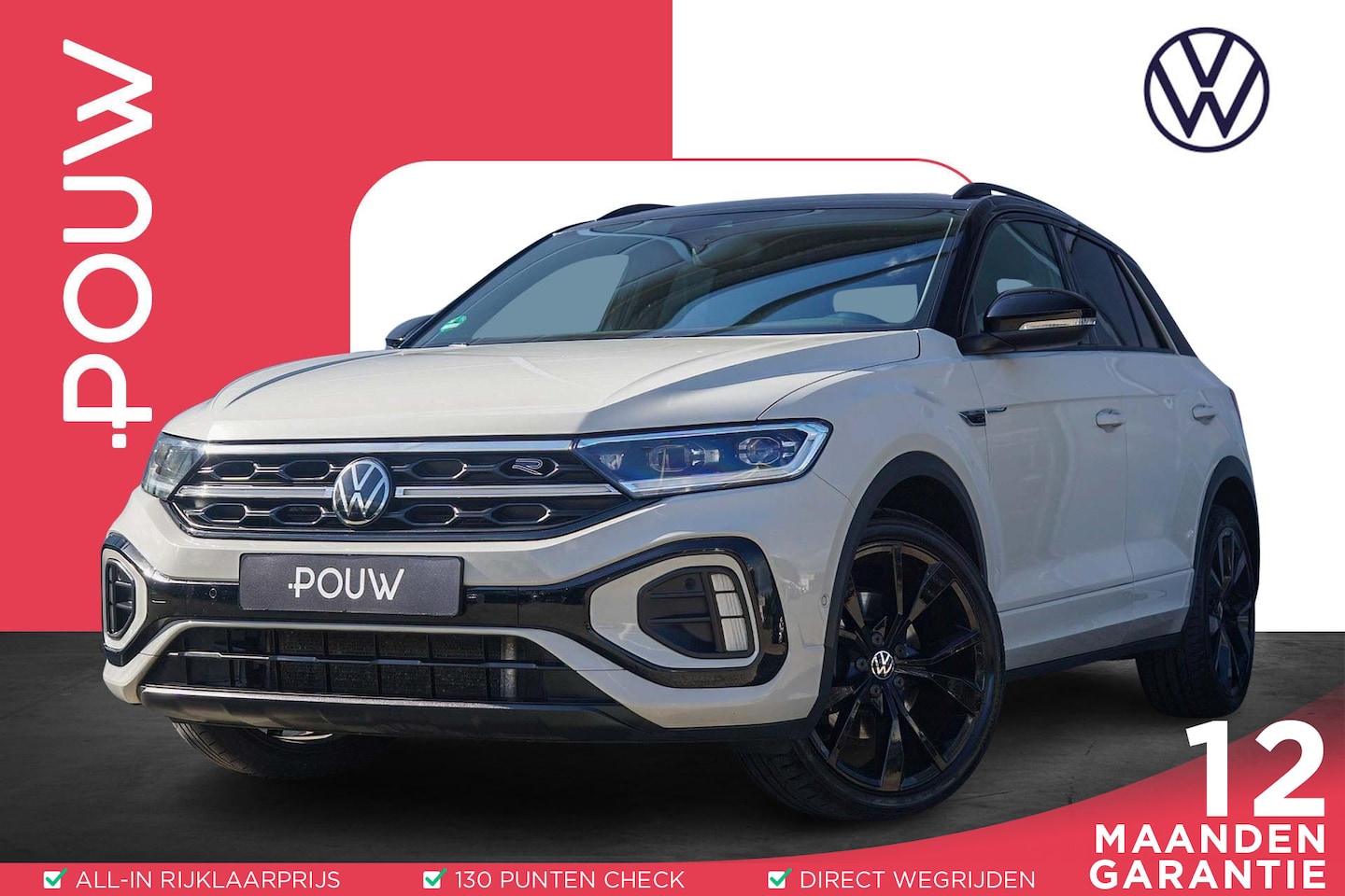Volkswagen T-Roc - 1.5 TSI 150pk DSG R-Line Business | Panoramadak | Trekhaak Afneembaar | IQ-light | Keyless - AutoWereld.nl