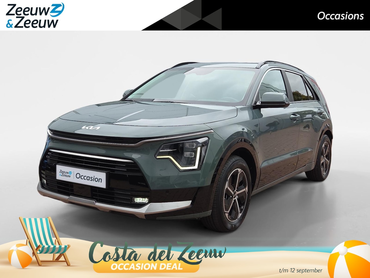 Kia Niro - 1.6 GDi Hybrid DynamicPlusLine | Dealer onderhouden | Open dak | Lederen bekleding | Trekh - AutoWereld.nl