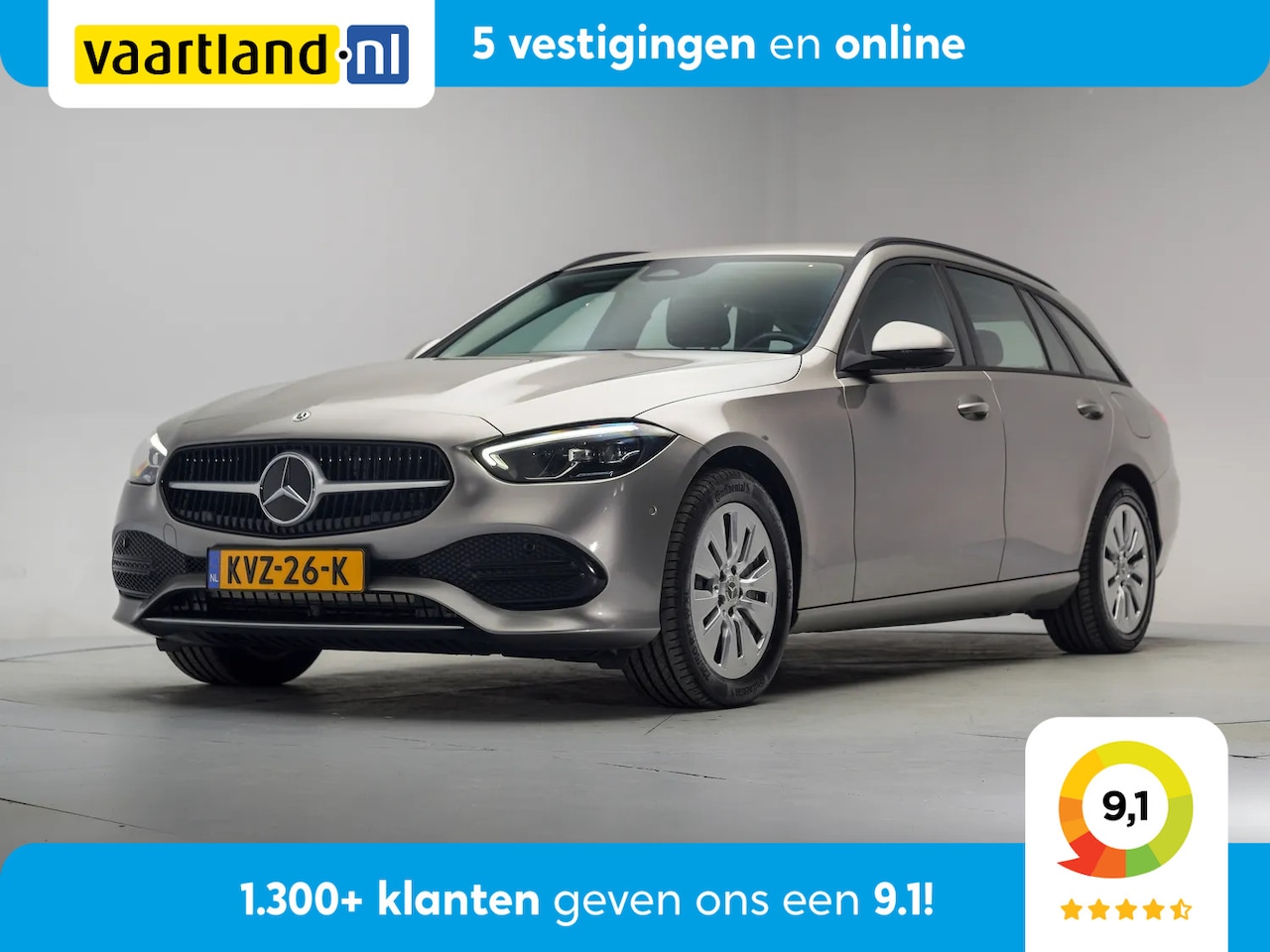 Mercedes-Benz C-klasse Estate - 300e Business Line Aut. [ LED Adapt.cruise Stoelverwarming Apple/Android ] - AutoWereld.nl