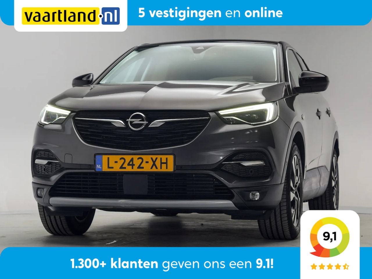 Opel Grandland X - 1.6 Plug-in Hybrid 225 Ultimate [ SOH 90,9% ] [ LED Leder Navi Camera ] - AutoWereld.nl