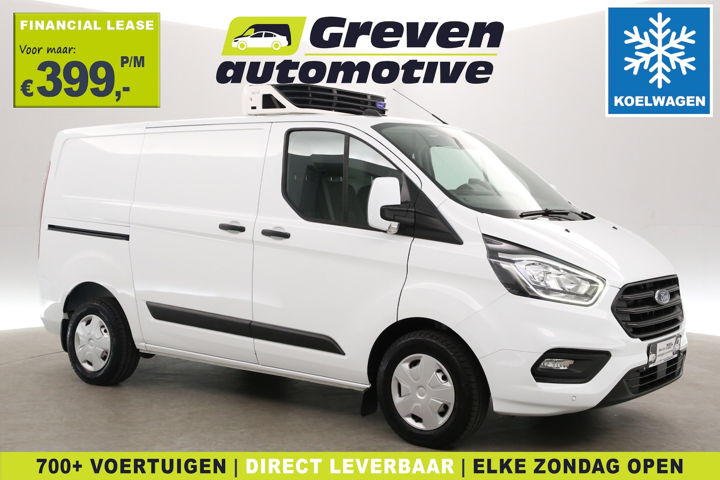 Ford Transit Custom - 2.0 TDCI L1H1 | Koel/vrieswagen -5° | Airco | Cruise | 3 Zits | Trekhaak | Parkeersens. | - AutoWereld.nl