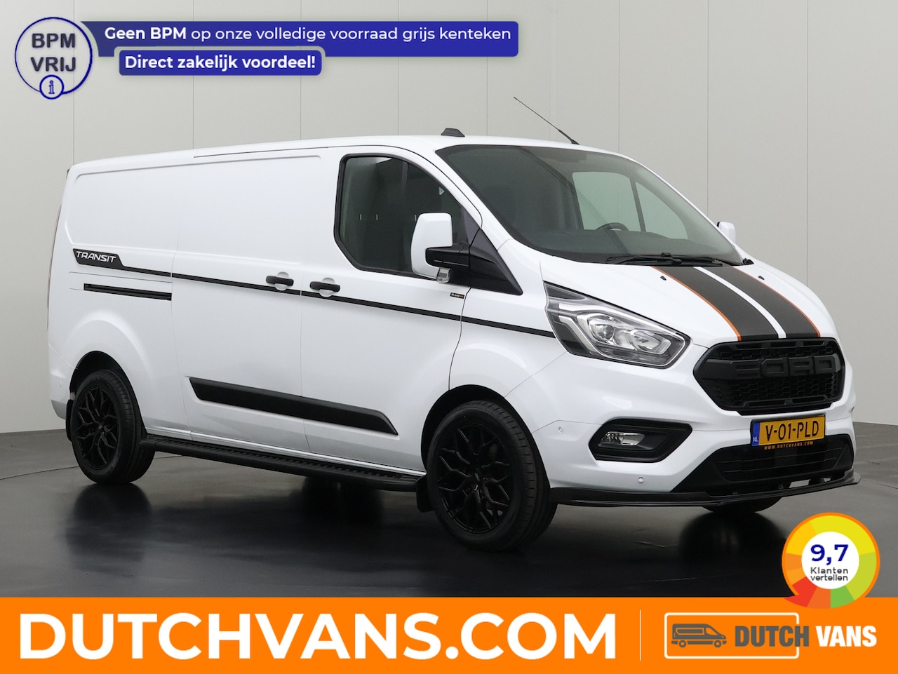 Ford Transit Custom - 2.0TDCi 130PK Lang Raptor Sport | Airco | Cruise | 3-Zits | Betimmering - AutoWereld.nl