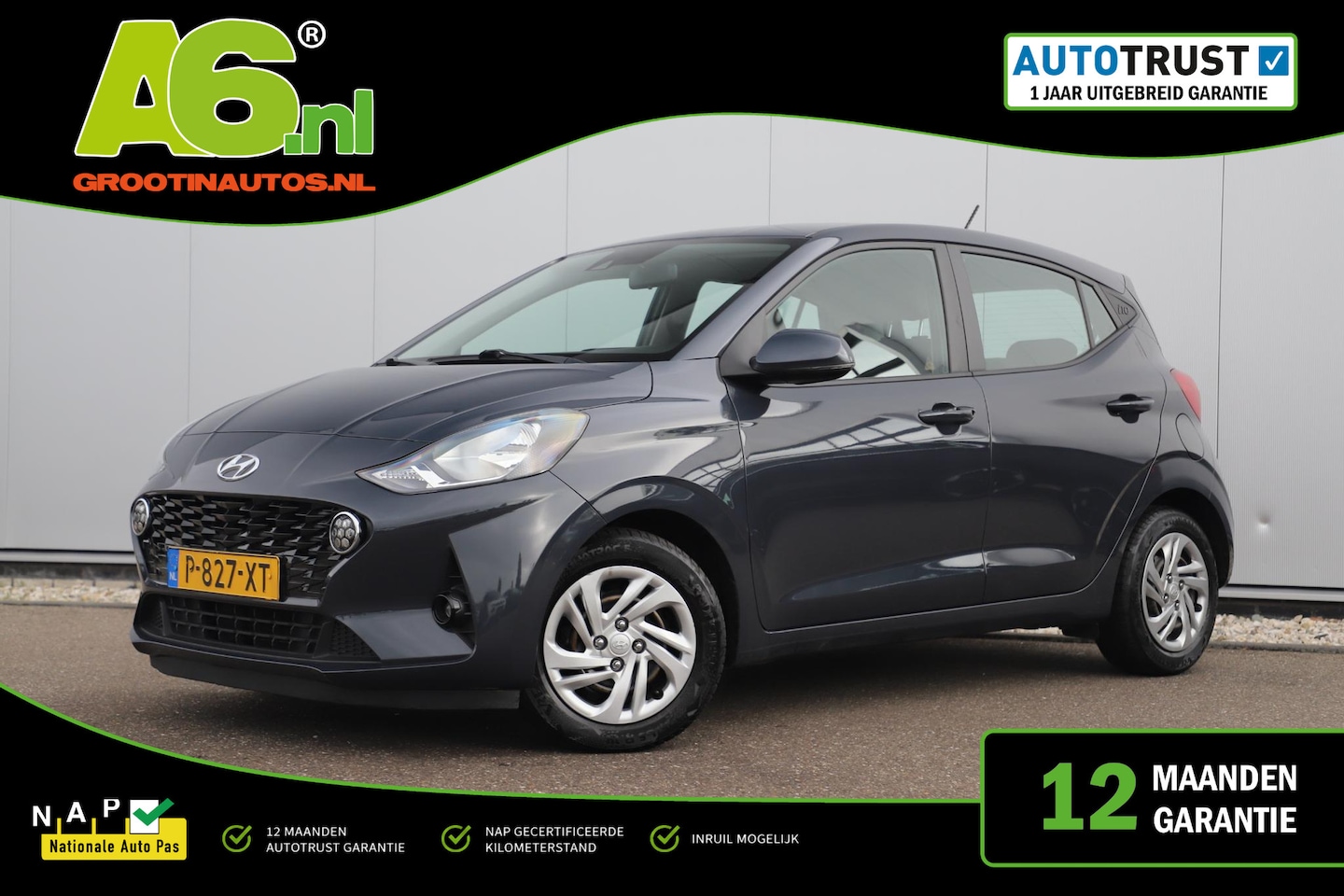 Hyundai i10 - 1.0 Comfort Draadloos Carplay Android Navigatie Airco Cruise Control Rijstrooksensor - AutoWereld.nl