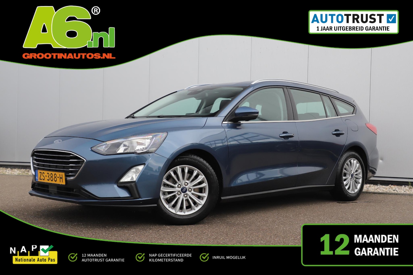 Ford Focus Wagon - 1.5 EcoBoost Titanium Business 150PK Trekhaak LMV Carplay Android Navigatie Climate Cruise - AutoWereld.nl