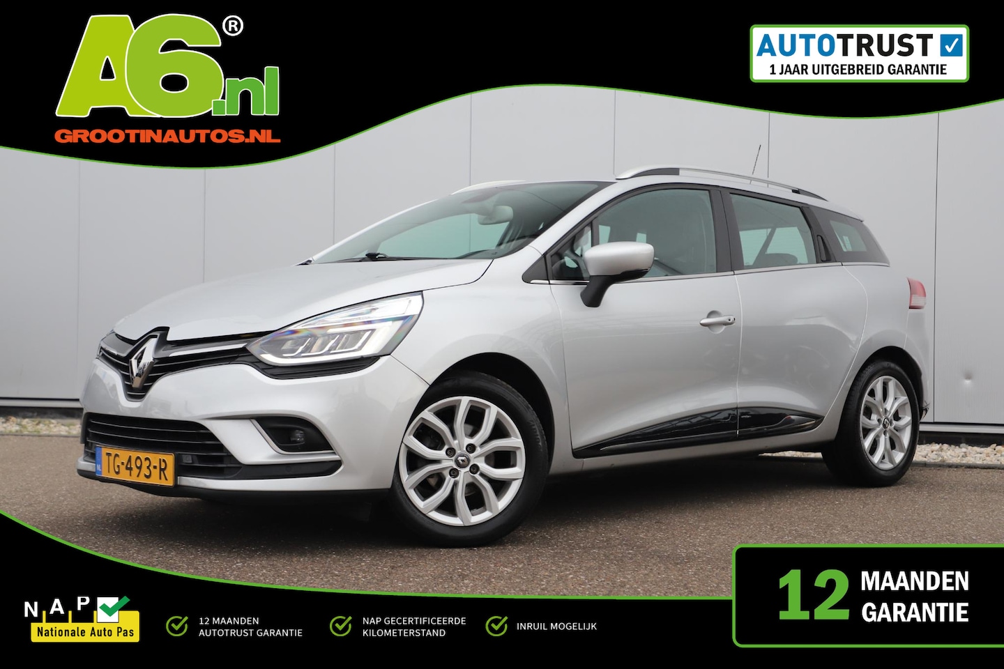 Renault Clio Estate - 0.9 TCe Intens Navigatie Achteruitrijcamera Half Leder Climate Cruise LMV LED Stoelverwarm - AutoWereld.nl
