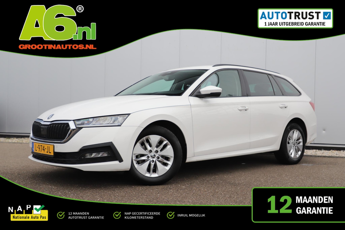 Skoda Octavia Combi - 1.0 e-TSI Business Edition Automaat Virtual Cockpit LMV Navigatie Stoelverwarming Parkeers - AutoWereld.nl