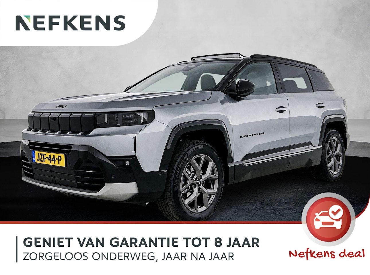 Jeep Compass - 1.2 145pk e-Hybrid Firs Edition Automaat | Schuif-/Kanteldak | Elektrisch Verstelb. Bestuu - AutoWereld.nl