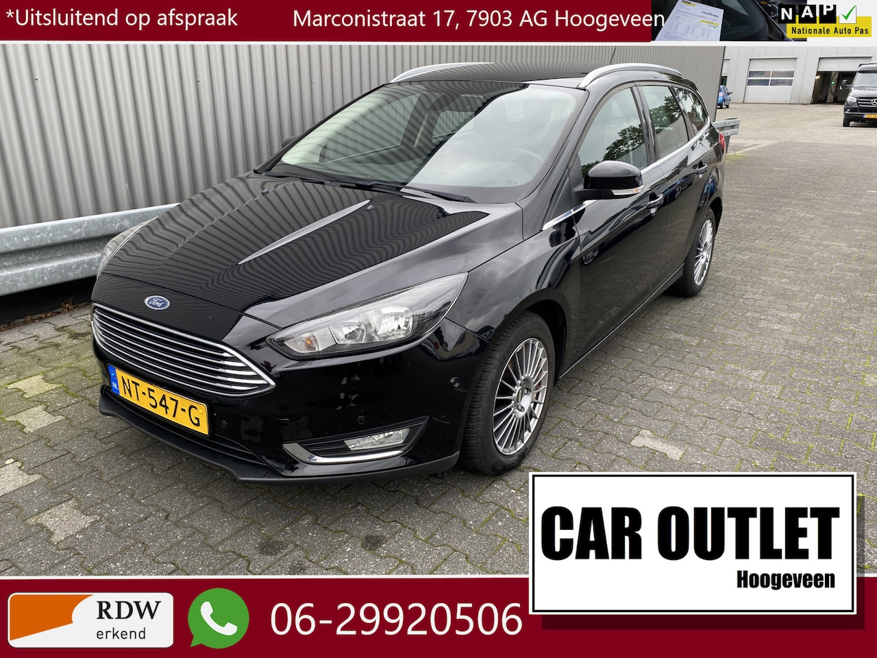 Ford Focus Wagon - 1.5 Titanium Clima, Navi, CC, Voorruitvw, PDC & Cam, LM, Trekh, – Inruil Mogelijk – - AutoWereld.nl
