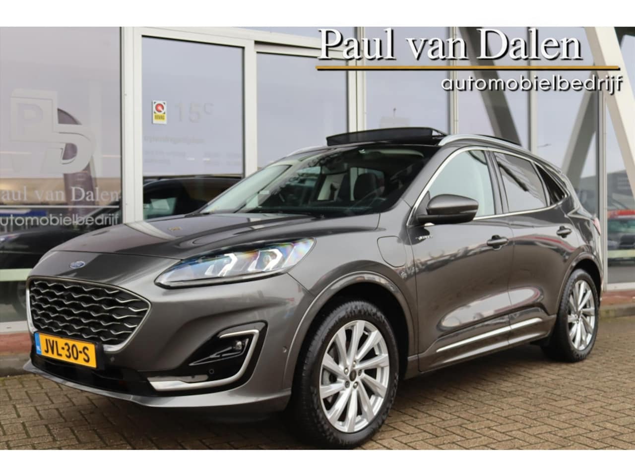 Ford Kuga - 2.5 PHEV 225PK AUTOMAAT VIGNALE Panodak | Afn.Trekh.| Leer | Head Up | Adapt.Cruise | Came - AutoWereld.nl