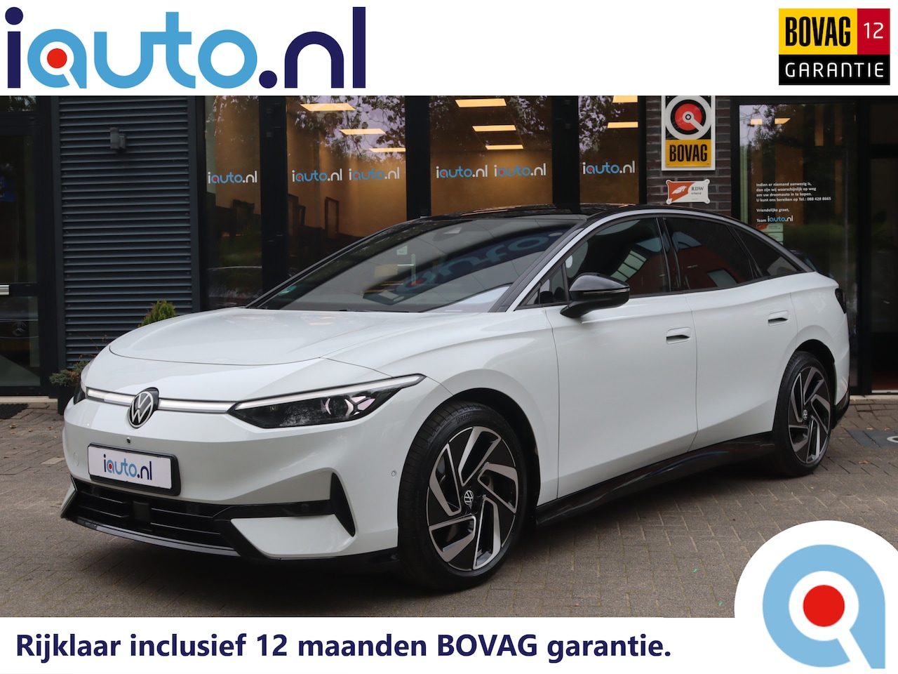 Volkswagen ID.7 - Pro Business 77 kWh Leder/IQ.Light/360/Head-up/Discover Pro Max/Keyless/20"/Trekhaak wegkl - AutoWereld.nl