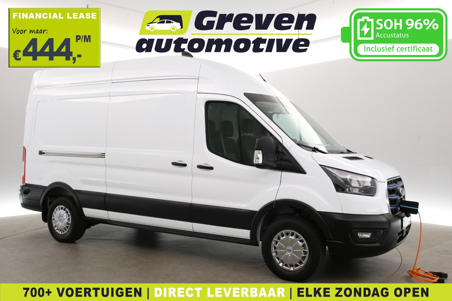 Ford Transit - Elektrisch 68 kWh L3H3 | Snelladen | SOH 96% | Clima | Camera | 3 Zits | Cruise | Carplay - AutoWereld.nl