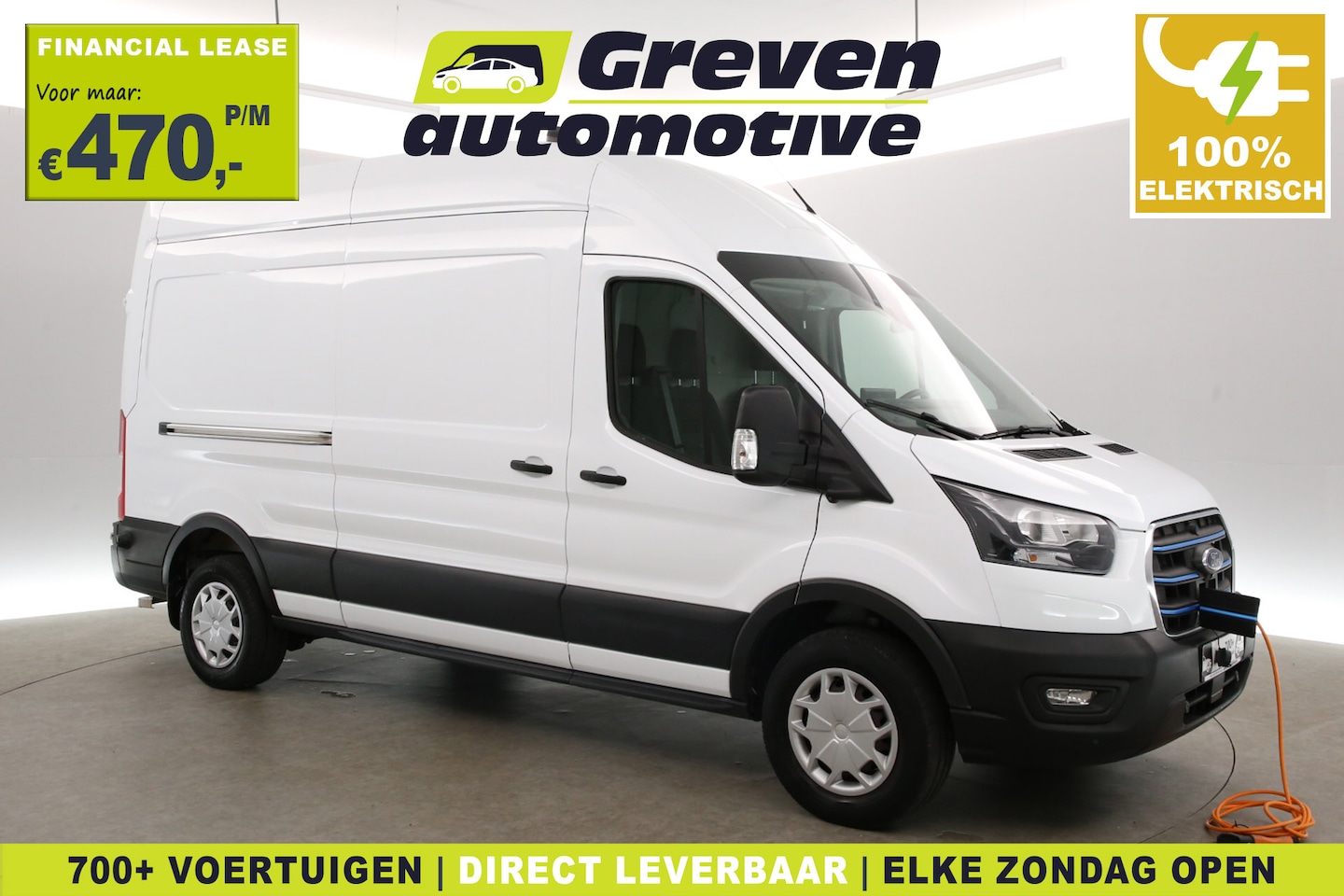 Ford Transit - Elektrisch 75 kWh L3H3 | Snelladen | Clima | Camera | Carplay | Cruise | 3 Zits | Parkeers - AutoWereld.nl
