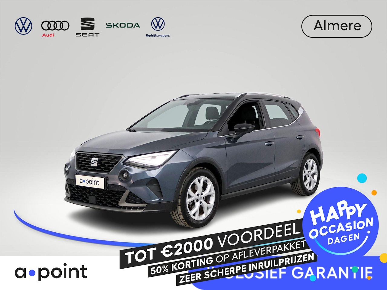 SEAT Arona - 1.0 TSI FR 95 PK | Navigatie via app | Parkeersensoren | 17"LM velgen | LED koplampen | - AutoWereld.nl