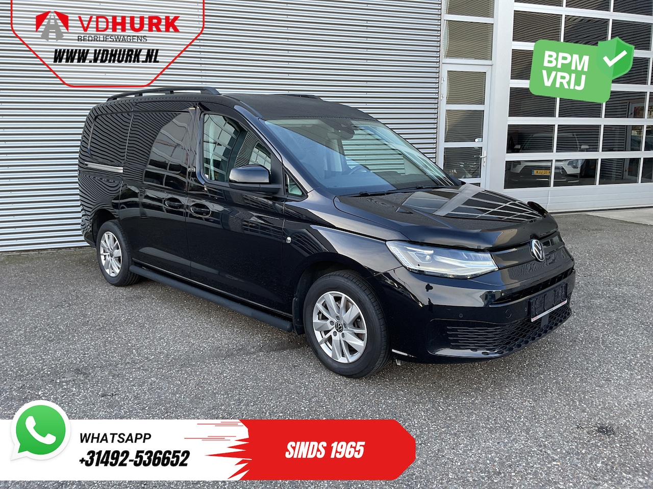 Volkswagen Caddy Cargo Maxi - 2.0 TDI 125 pk DSG Aut. Black Edition LED/ Adapt.Cruise/ Leder/ Standkachel/ Carplay/ Stoe - AutoWereld.nl