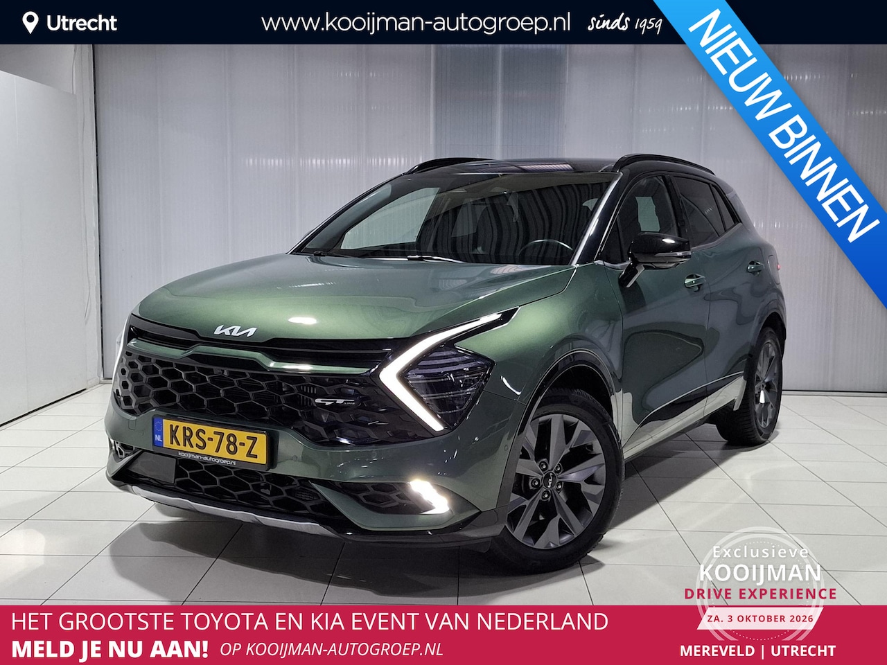 Kia Sportage - 1.6 T-GDi Hybrid GT-Line Stoel en Stuur verwarming, Schuif kantel dak, Apple Carplay/Andro - AutoWereld.nl