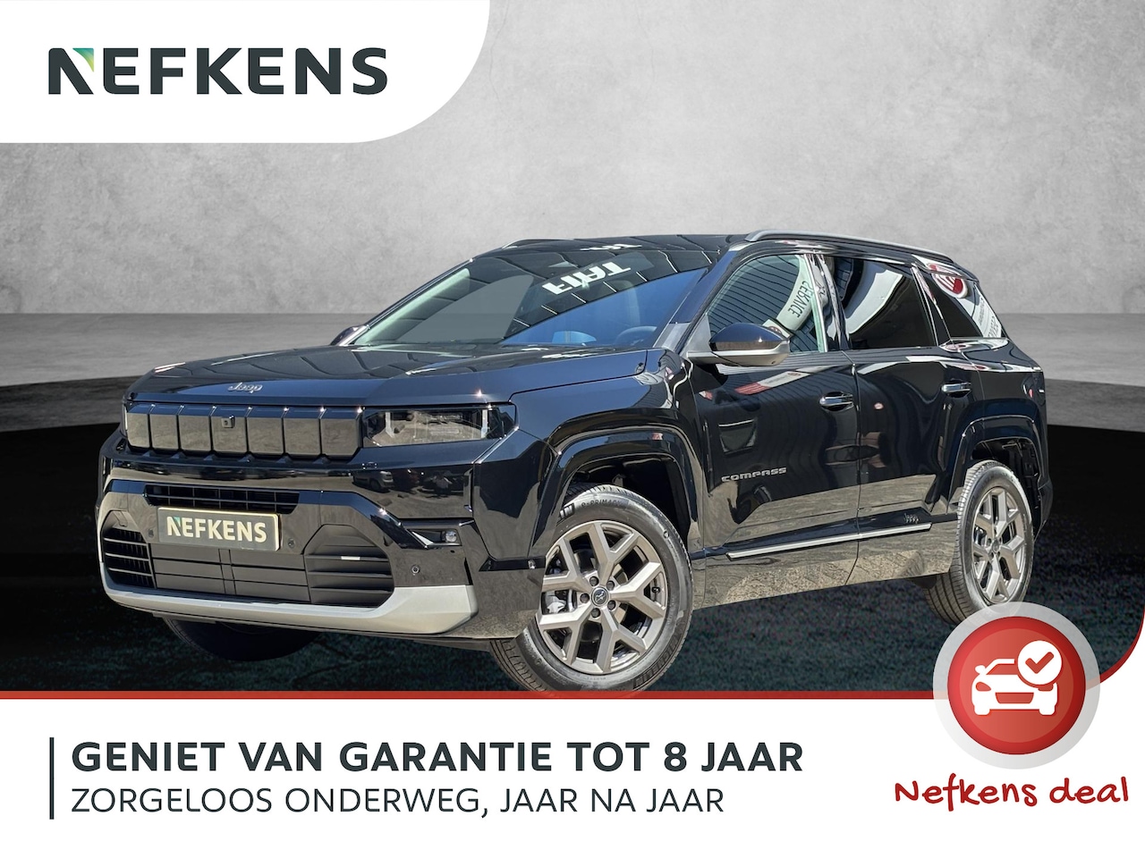 Jeep Compass - 1.2 e-Hybrid First Edition | Elektrisch glazen schuif-/kanteldak | Rondomzicht camera | Pa - AutoWereld.nl