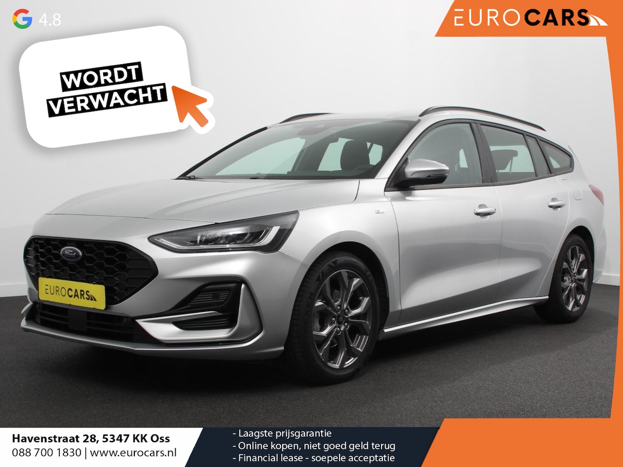 Ford Focus Wagon - 1.0 125pk Hybrid Automaat ST Navigatie Climate control Cruise control Apple Carplay/Androi - AutoWereld.nl