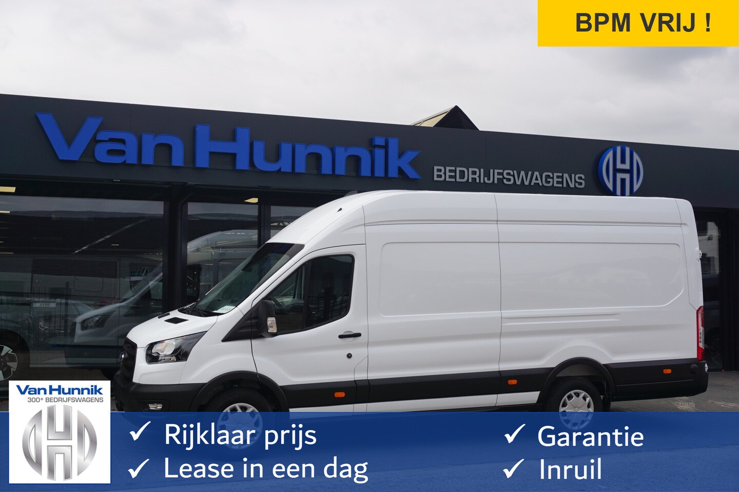 Ford Transit - 350L 105PK L4H3 BPM VRIJ!! Navi, 360° Camera, Adap. Cruise, 270° Deur!! NR. A29 - AutoWereld.nl