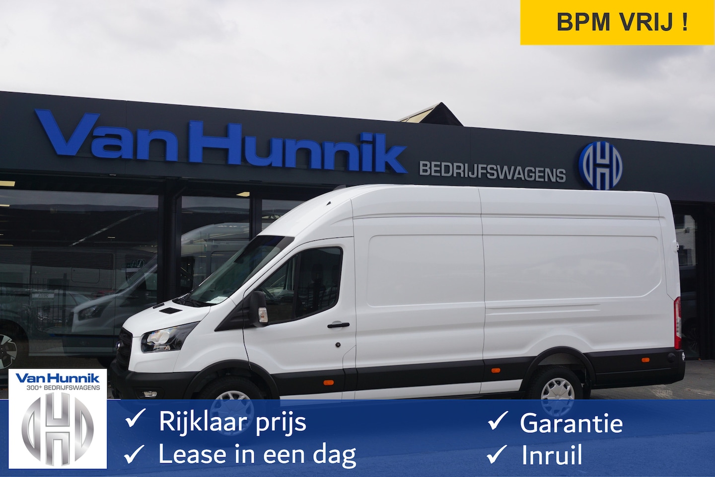 Ford Transit - 350L 105PK L4H3 BPM VRIJ!! Navi, 360° Camera, Adap. Cruise, Stoel-Stoel!! NR. A43 - AutoWereld.nl