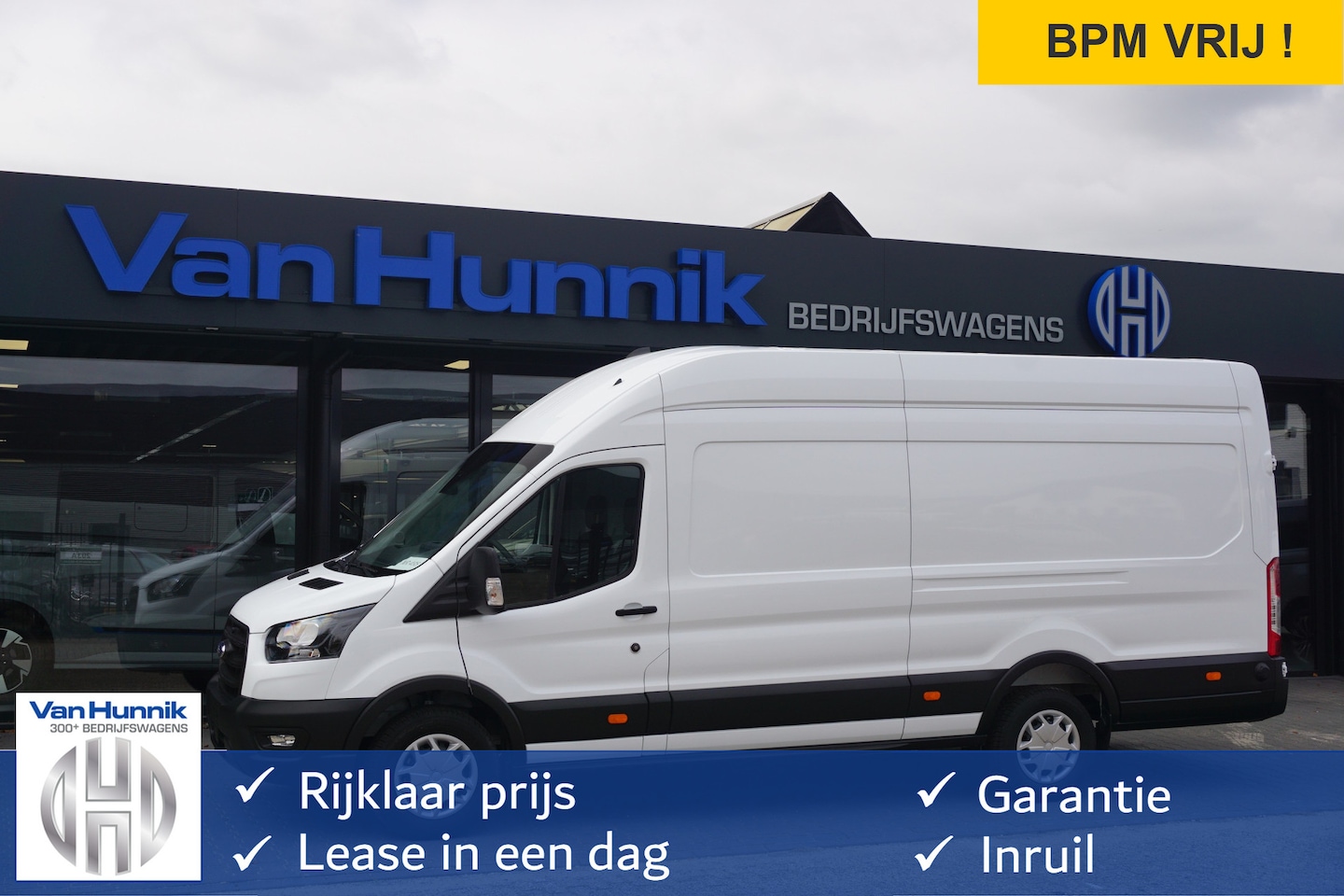 Ford Transit - 350L 105PK L4H3 BPM VRIJ!! Navi, 360° Camera, Adap. Cruise, 270° Deur!! NR. A29 - AutoWereld.nl