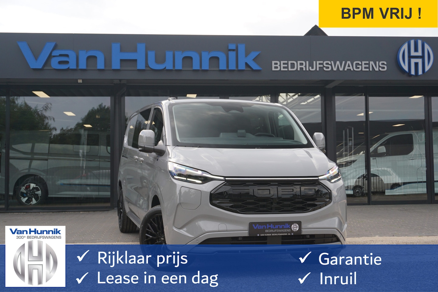 Ford Transit Custom - 340L JWR Edition DC Elektrisch 71 kWh / 218 PK Navi, Camera, 19" LM, ACC, Matrix LED!! NR. - AutoWereld.nl