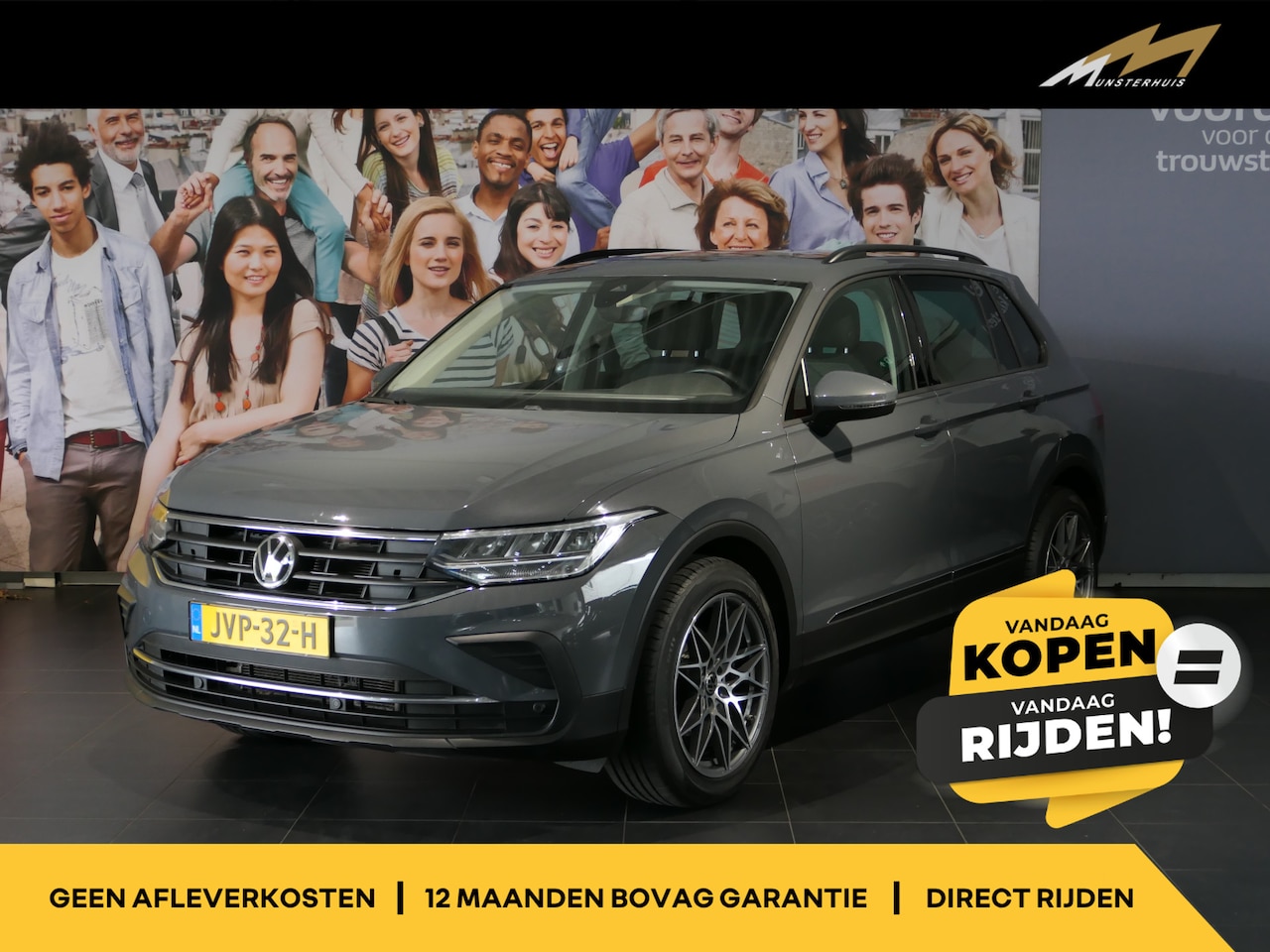 Volkswagen Tiguan - 1.5 TSI Life Business - Navi - Stuur en stoelverw - Sensor V+A - AutoWereld.nl