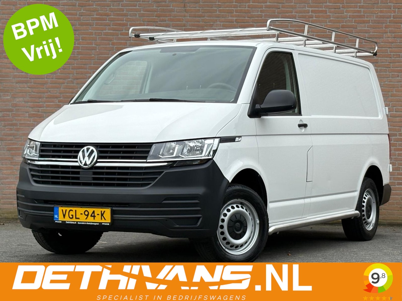 Volkswagen Transporter - 2.0TDI 110PK L1H1 Imperiaal / Trekhaak / Euro6 - AutoWereld.nl