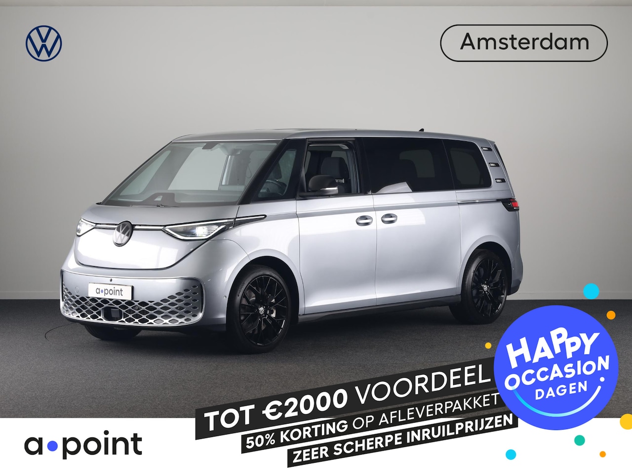 Volkswagen ID. Buzz - Pro Bulli Limited Edition 86 kWh LWB 286 pk | 7-persoons | Rondomzicht camera | 21 Inch | - AutoWereld.nl