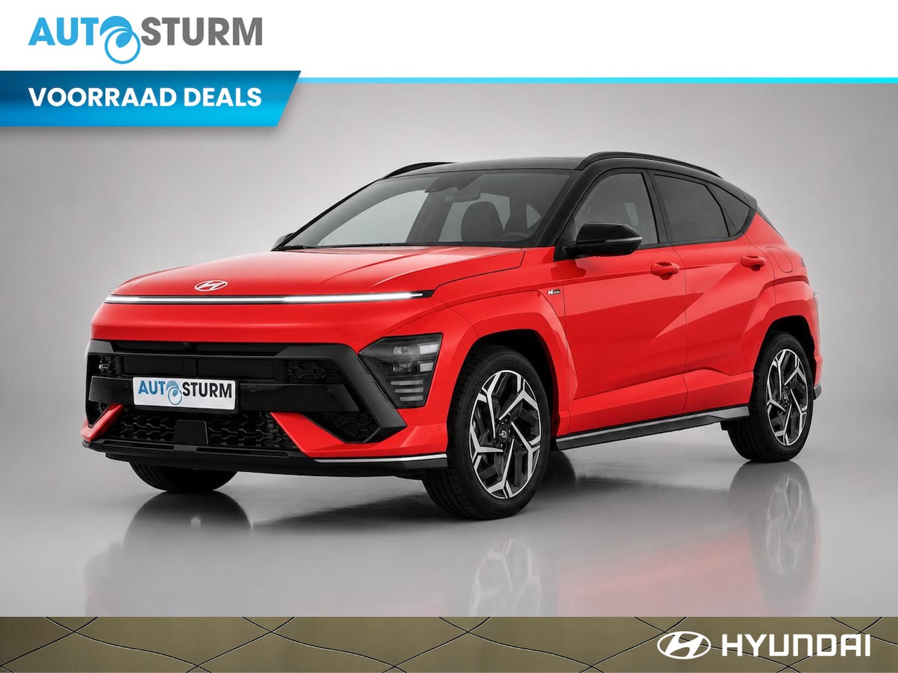 Hyundai Kona - 1.6 GDI HEV N Line Soultronic Orange! - AutoWereld.nl