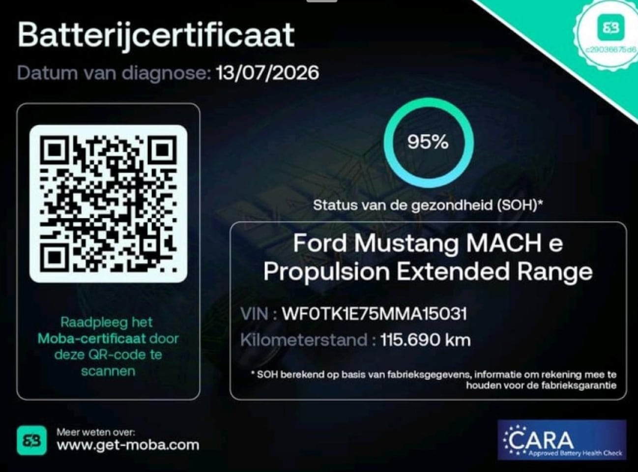 Ford Mustang Mach-E - Extended RWD 98 kWh 95% SOH LONG RANGE - AutoWereld.nl