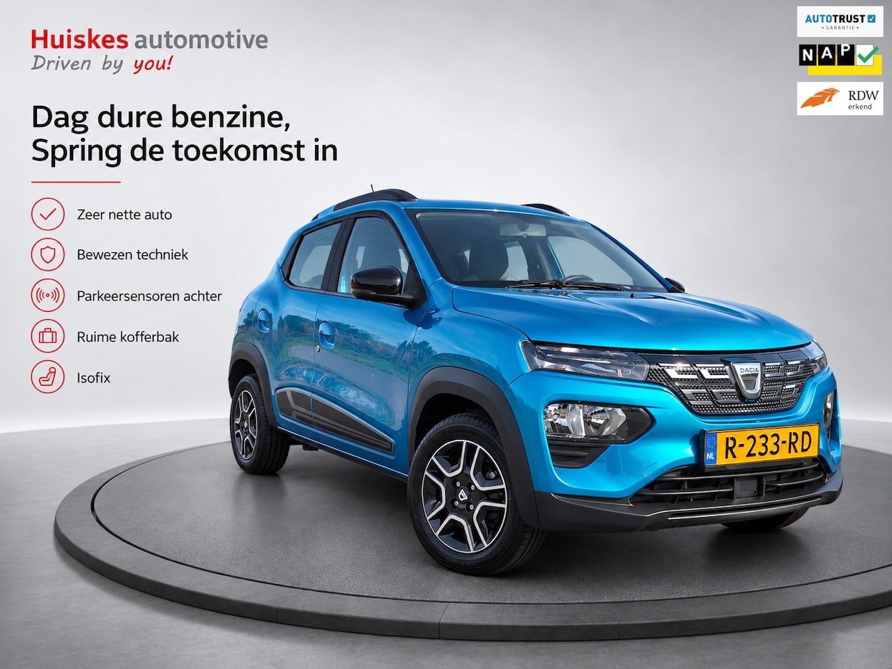 Dacia Spring - Comfort 27 kWh parkeersensoren/airco/half leder - AutoWereld.nl