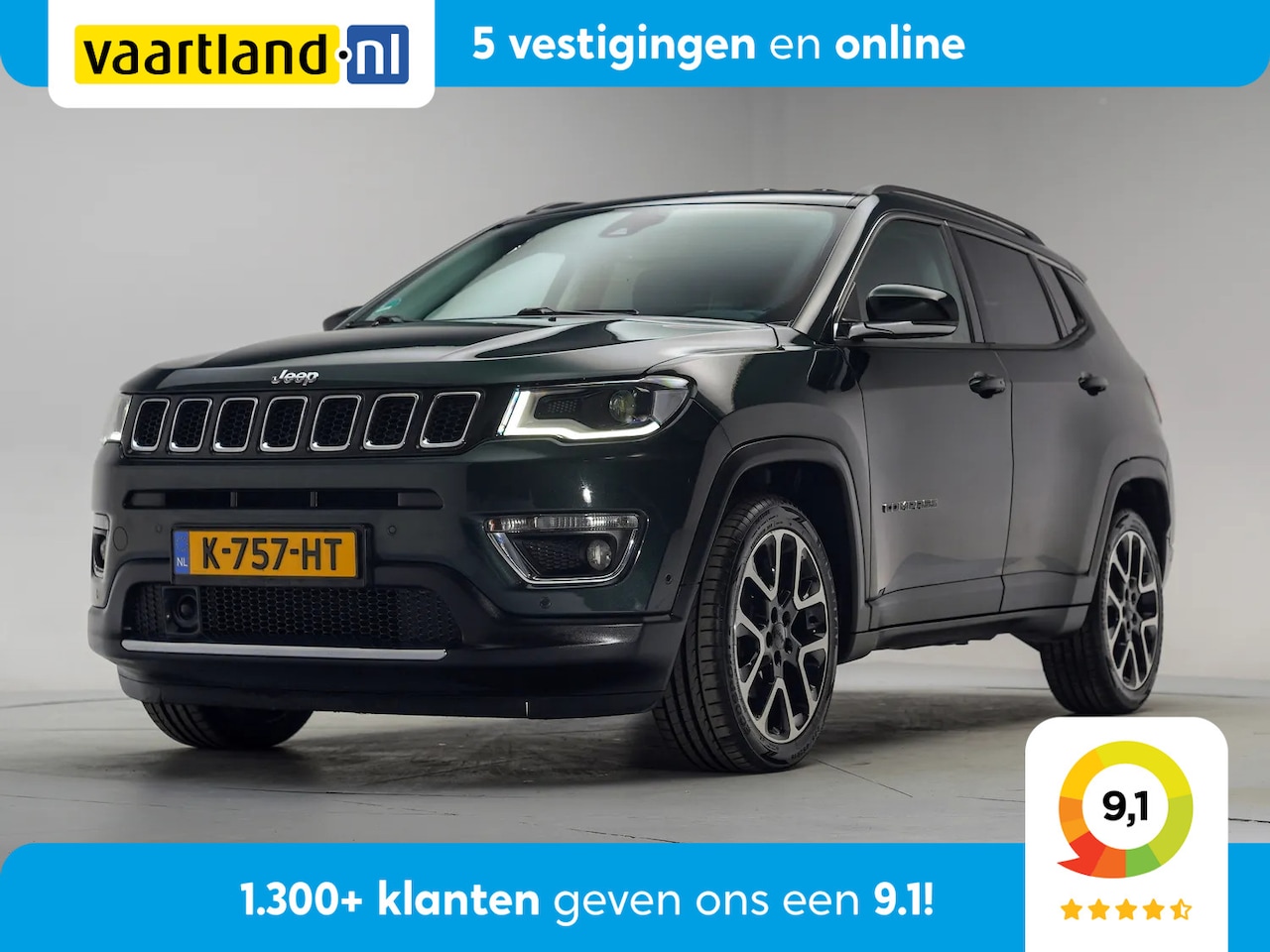 Jeep Compass - 1.3T Limited Aut.[ Carplay Cruise Climate ] - AutoWereld.nl