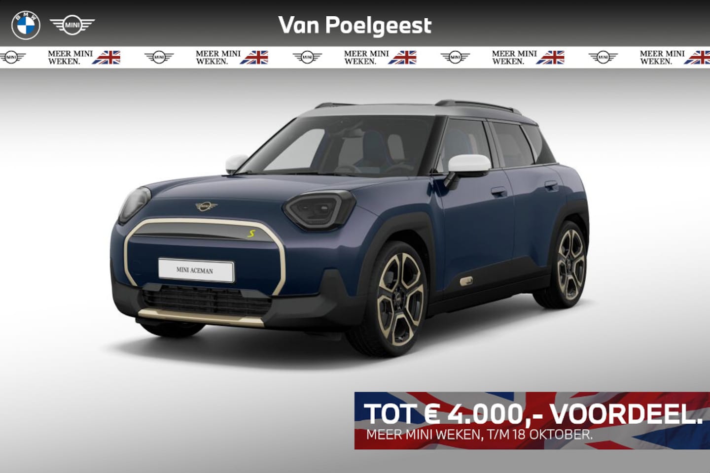 MINI Aceman - SE Favoured M 54.2 kWh | 19 Inch Hexagram Spoke 2-tone | Meer MINI Weken 4000 - AutoWereld.nl