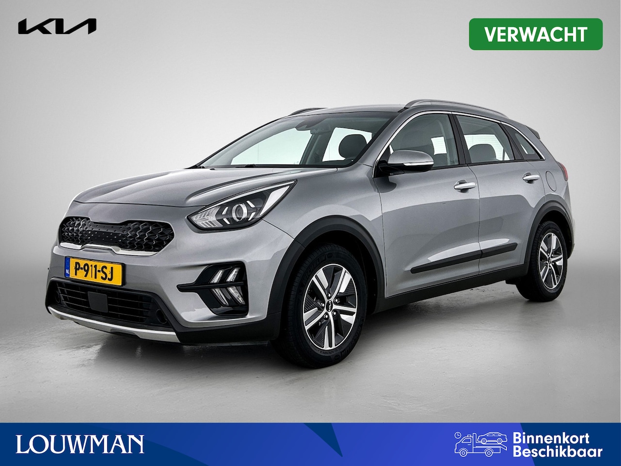 Kia Niro - 1.6 GDi Hybrid DynamicLine Half lederen bekleding | Navigatie | Achteruitrijcamera Onderwe - AutoWereld.nl