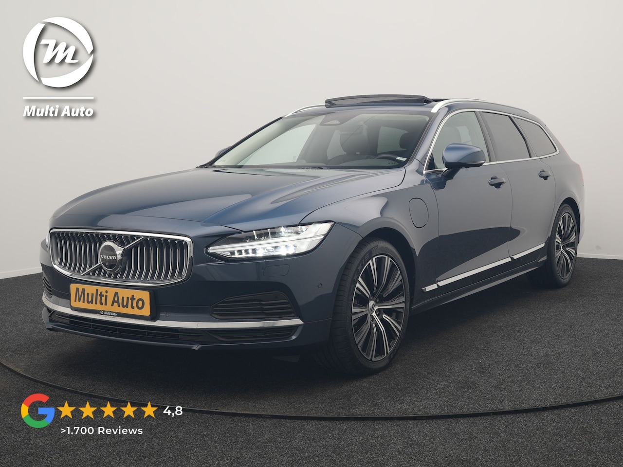 Volvo V90 - T8 AWD Ultimate Bright LONG RANGE PHEV 350pk | Trekhaak Af Fabriek | Panodak | Adaptive Cr - AutoWereld.nl