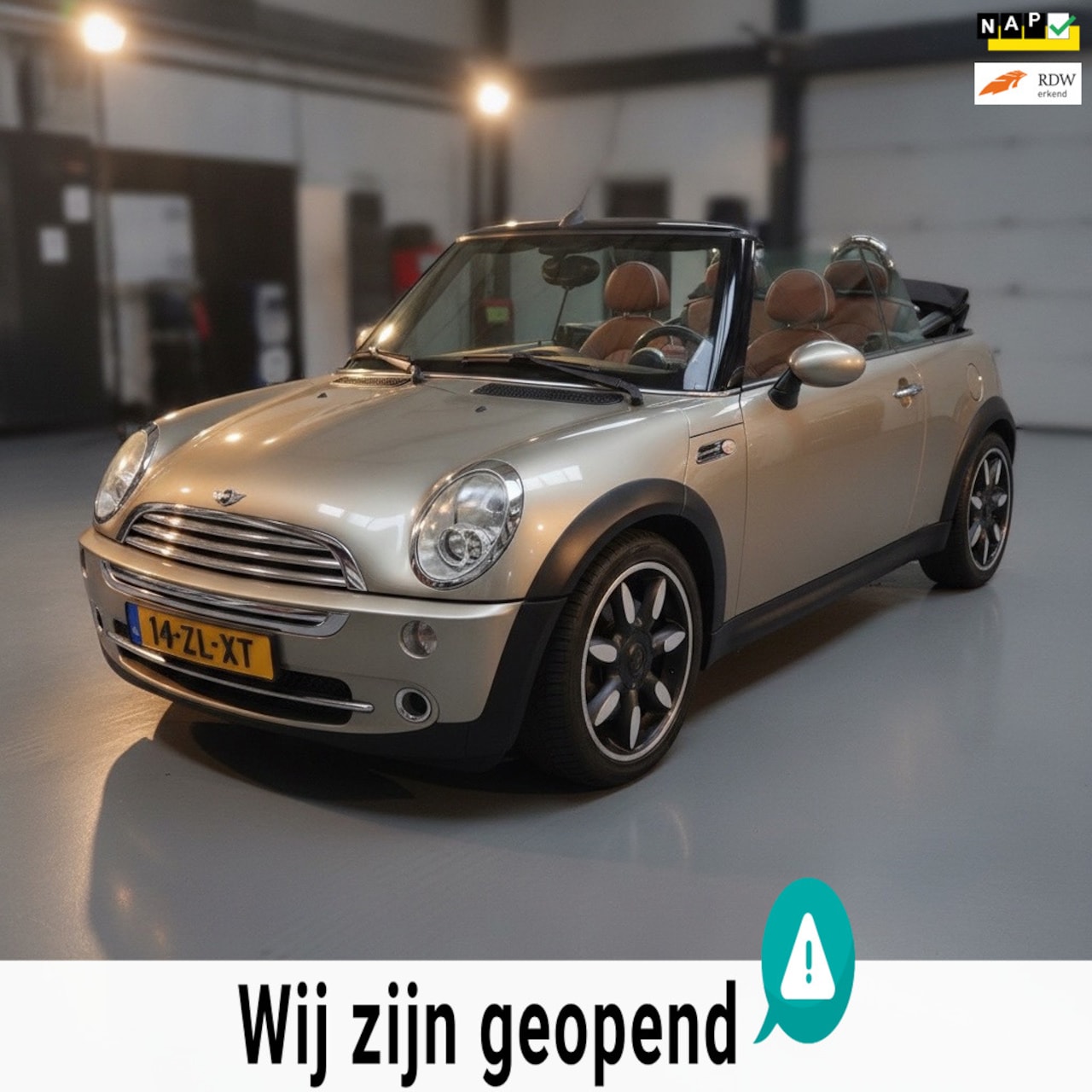 MINI Cabrio - 1.6 Cooper Sidewalk-leer-pdc-nette auto - AutoWereld.nl
