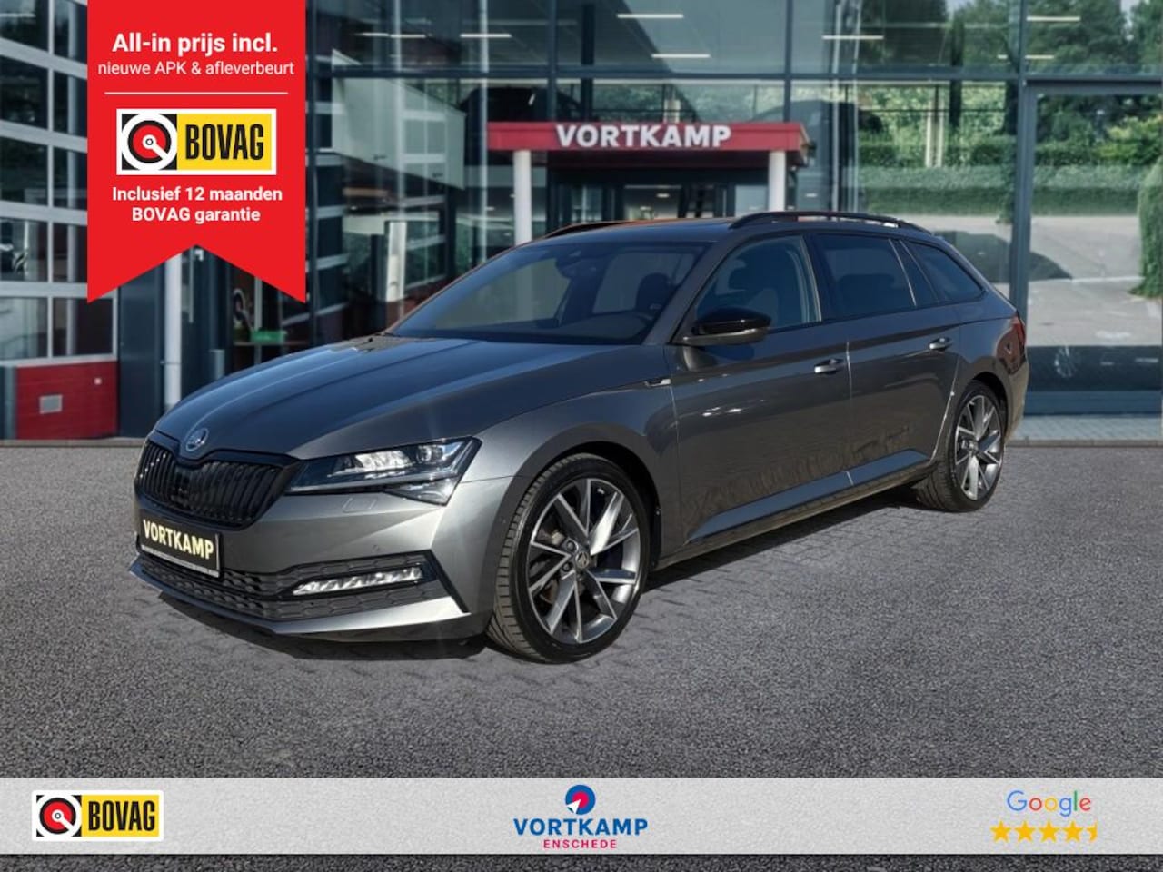 Skoda Superb - 2.0 TDI DSG SPORTLINE PANO-DAK/TREKHAAK/360CAM/ELEK-KLEP/ACC/STOELVERW - AutoWereld.nl