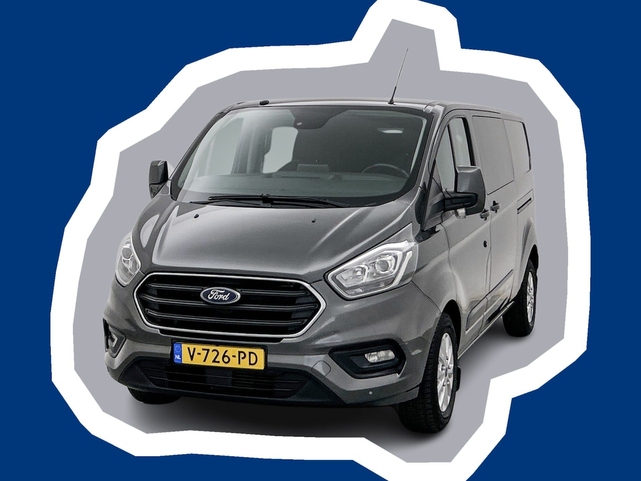 Ford Transit Custom - 300 2.0 TDCI L2H1 Limited DC 170pk Navigatie Schuifdeur L+R Dubbele cabine Stoelverwarming - AutoWereld.nl
