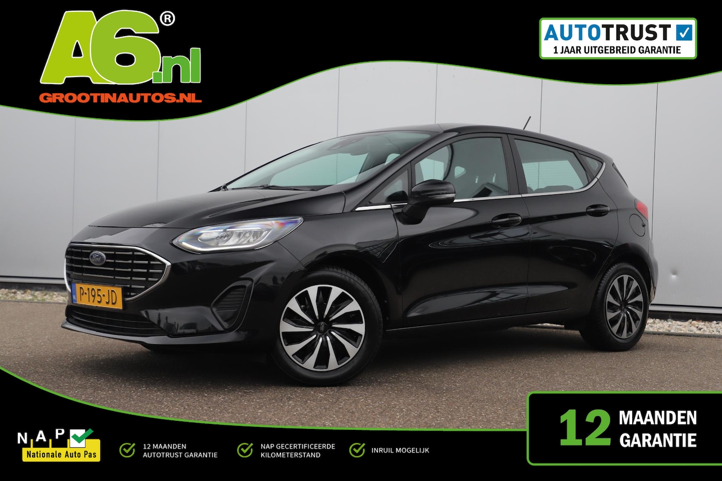 Ford Fiesta - 1.0 EcoBoost Hybrid Titanium 125PK Carplay Android Navigatie Climate Cruise Control LED Pa - AutoWereld.nl