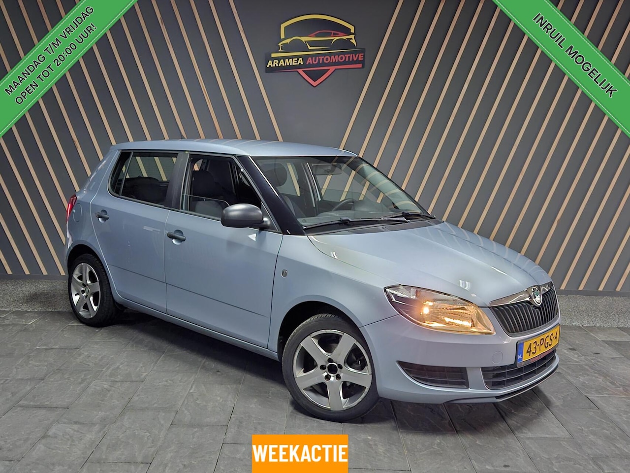 Skoda Fabia - 1.2 Comfort 2011 Licht blauw |Airco|7maanden APK - AutoWereld.nl