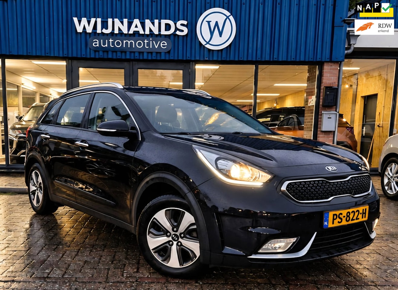 Kia Niro - 1.6 GDi Hybrid DynamicLine Trekhaak Lane Ass Leder - AutoWereld.nl