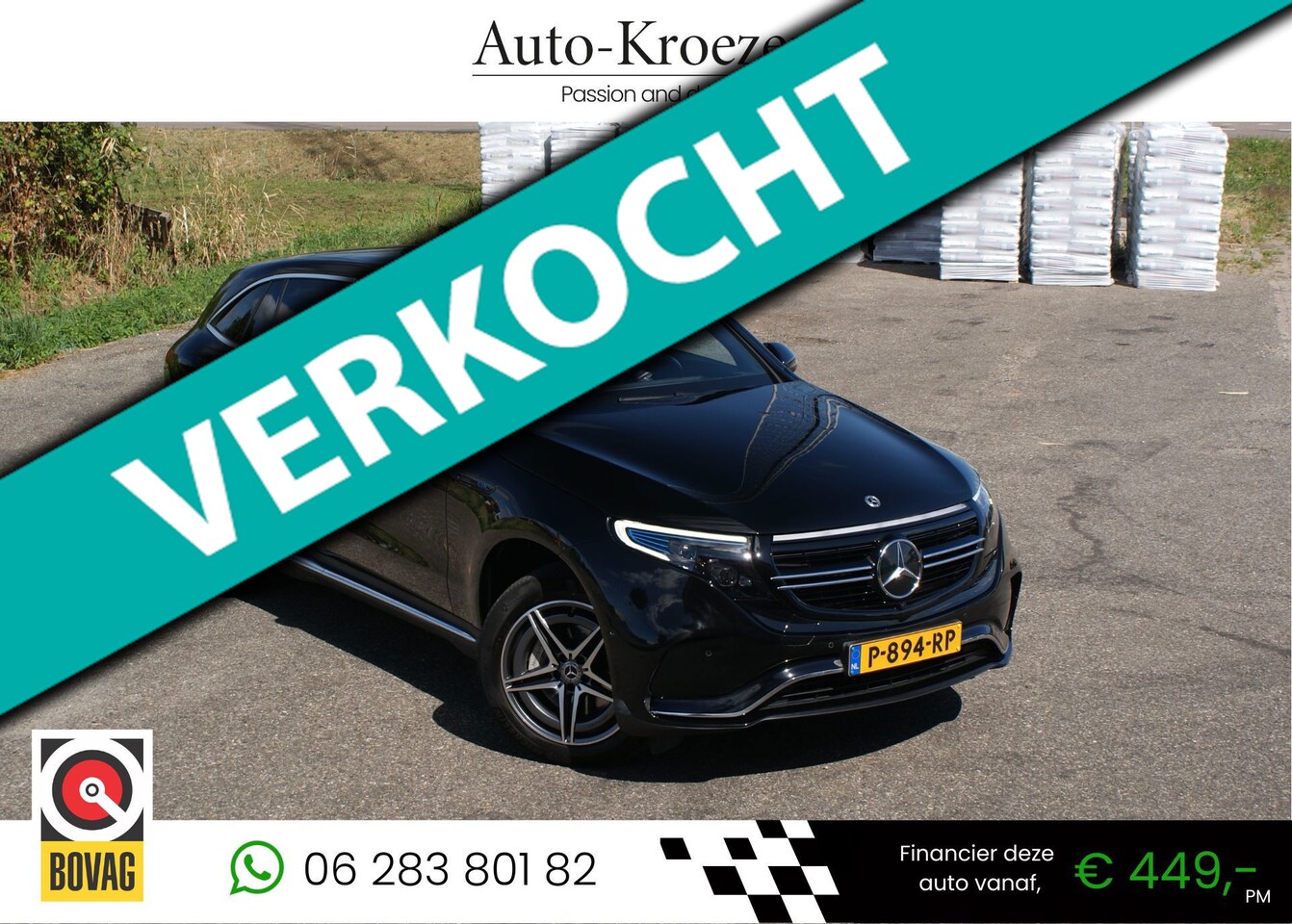 Mercedes-Benz EQC - 400 4MATIC 80 kWh | Schuifdak | Burmester | SOH 96% | Incl BTW | - AutoWereld.nl