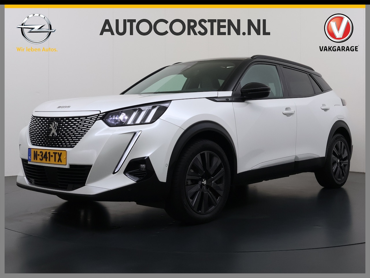 Peugeot e-2008 - EV GT Pack SOH 90% Panoramadak Adap.Cruise 360°Camera Stoelverwarming Apple Carplay Androi - AutoWereld.nl