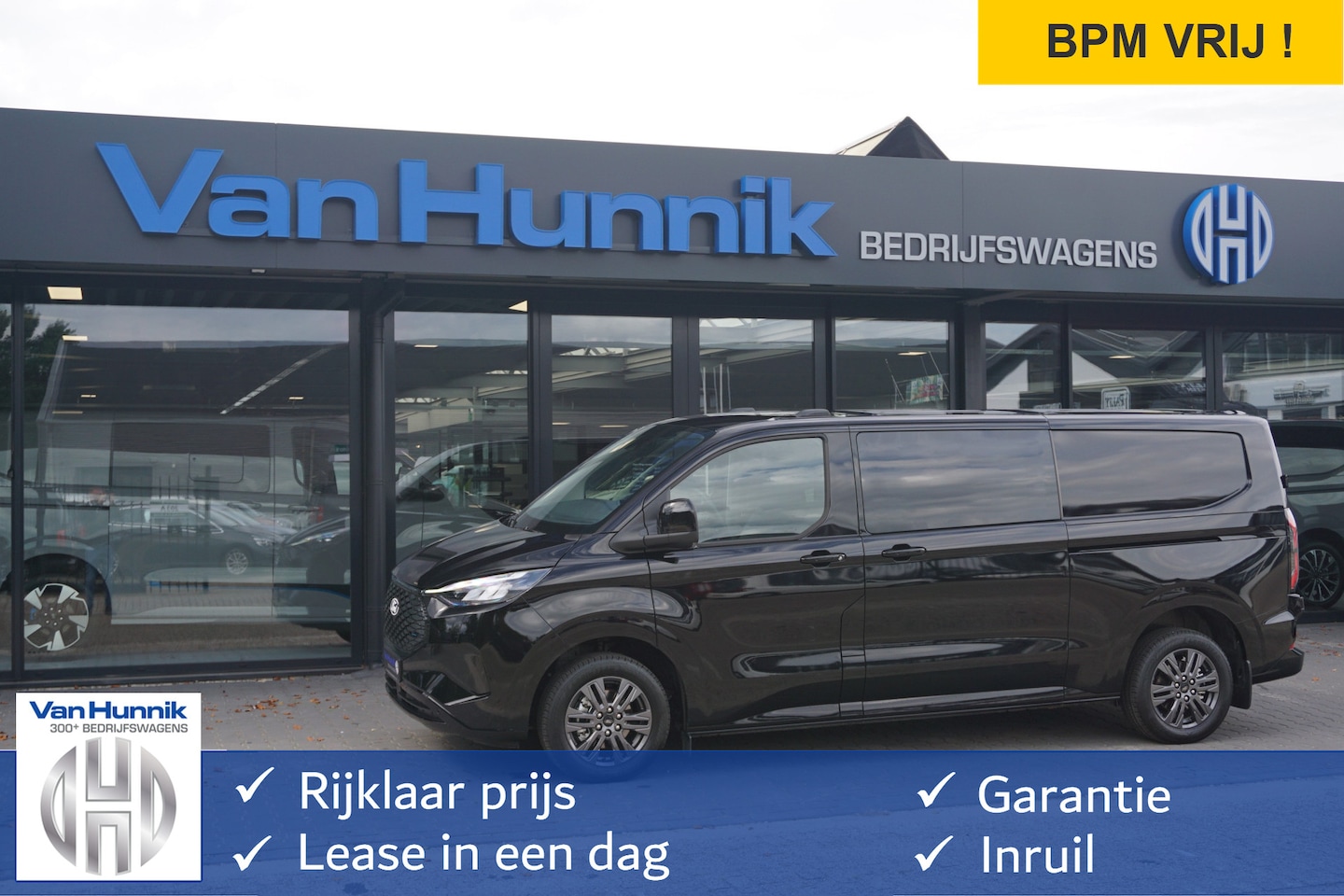 Ford Transit Custom - E-Transit 340L Limited DC 71 kWh / 218 PK Apple CP/ Android A Camera, 17" LM, Cruise, LED - AutoWereld.nl